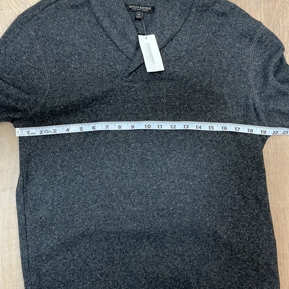 NWT Banana Republic Cowl Neck Ultra Soft Waffle Sweater Charcoal Gray Size M - Picture 10 of 12